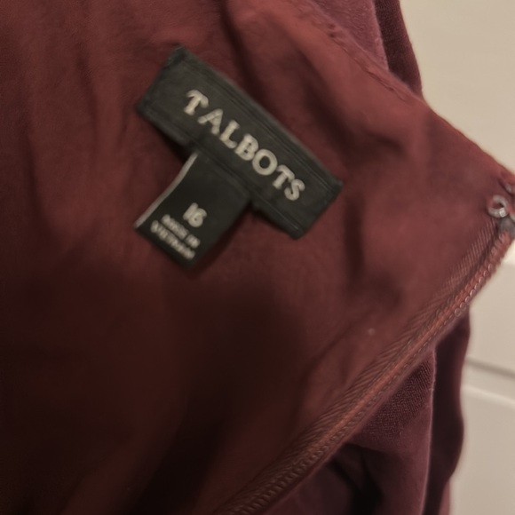 Talbots Garnet bow neck dress. 16. - Picture 3 of 3